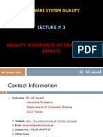 Lecture # 3: Software System Quality