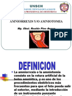 Amniorrexis y amniotomía