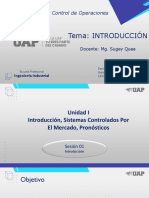 Tema: Introducción: Planeamiento y Control de Operaciones