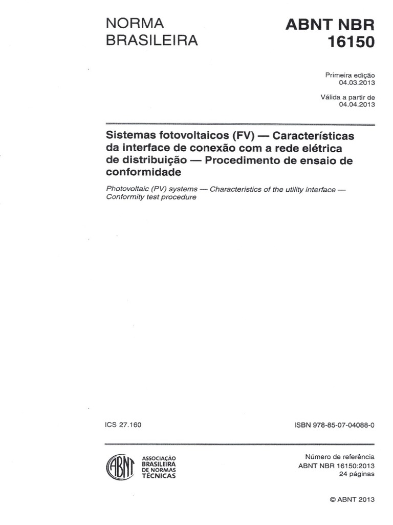 NBR 16150 2013 PDF