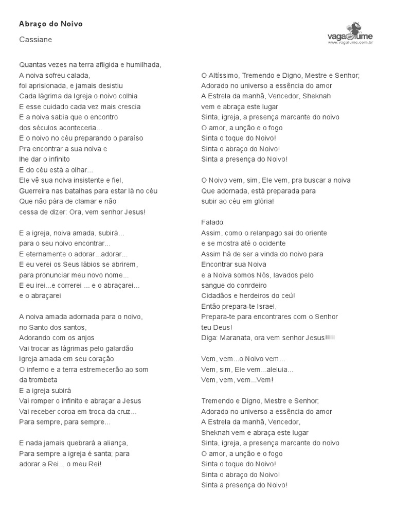 Abraço do Noivo: A Esperança da Noiva | PDF | Céu | Amor