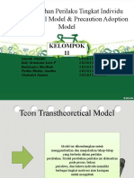 KELOMPOK 11 - Teori Perubahan Perilaku Tingkat Individu - Transtheoritical Model & Precaution Adoption Model