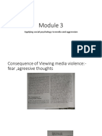 Applying Social Psychology To Media and Aggression
