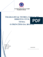 O princípio da boa-fé no Direito Civil angolano