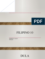 Filipino 10 - Dula