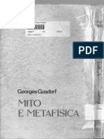 Mito e Metafísicaintrodução À Filosofia by Georges Gusdorf