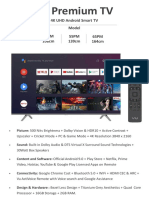 Vu Premium TV: 4K UHD Android Smart TV Model