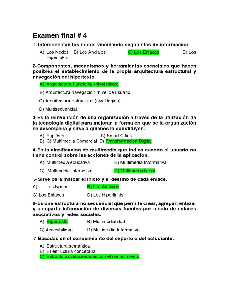 Resultados del Examen Final sobre Conceptos Básicos de Multimedia e