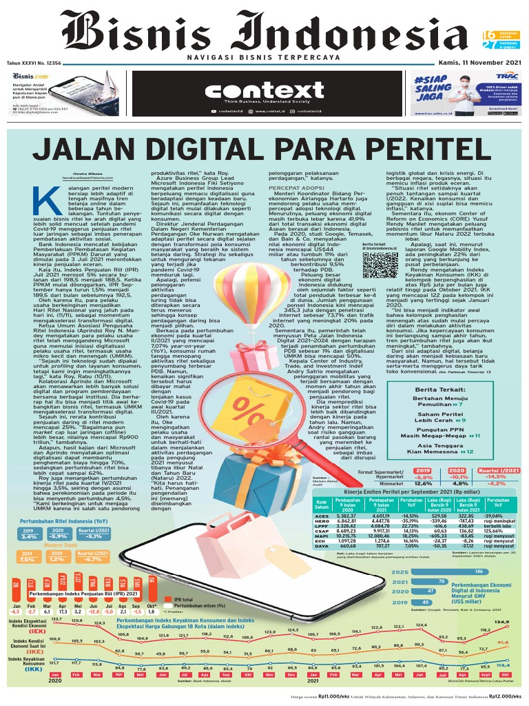 Bisnis Indonesia 11 Nov 2021 Pdf