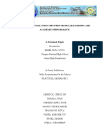 Correlational Study Between Modular Learning and Academic Performance