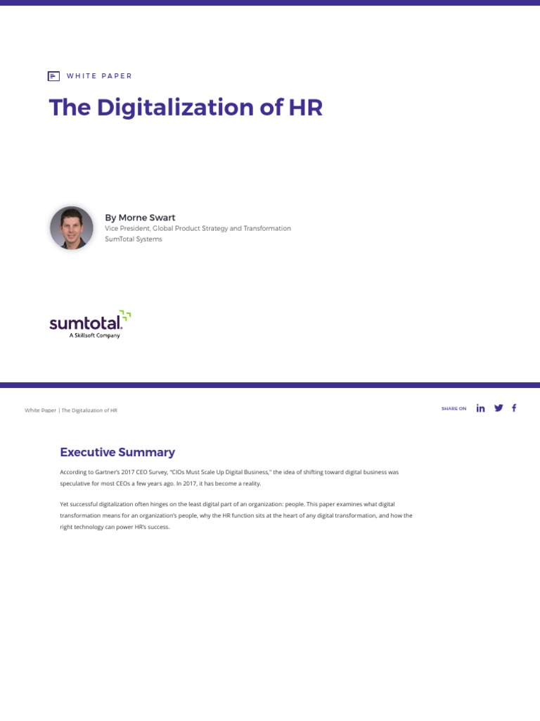 STS The Digitalization of HR | PDF | Competence (Human Resources) | Goal