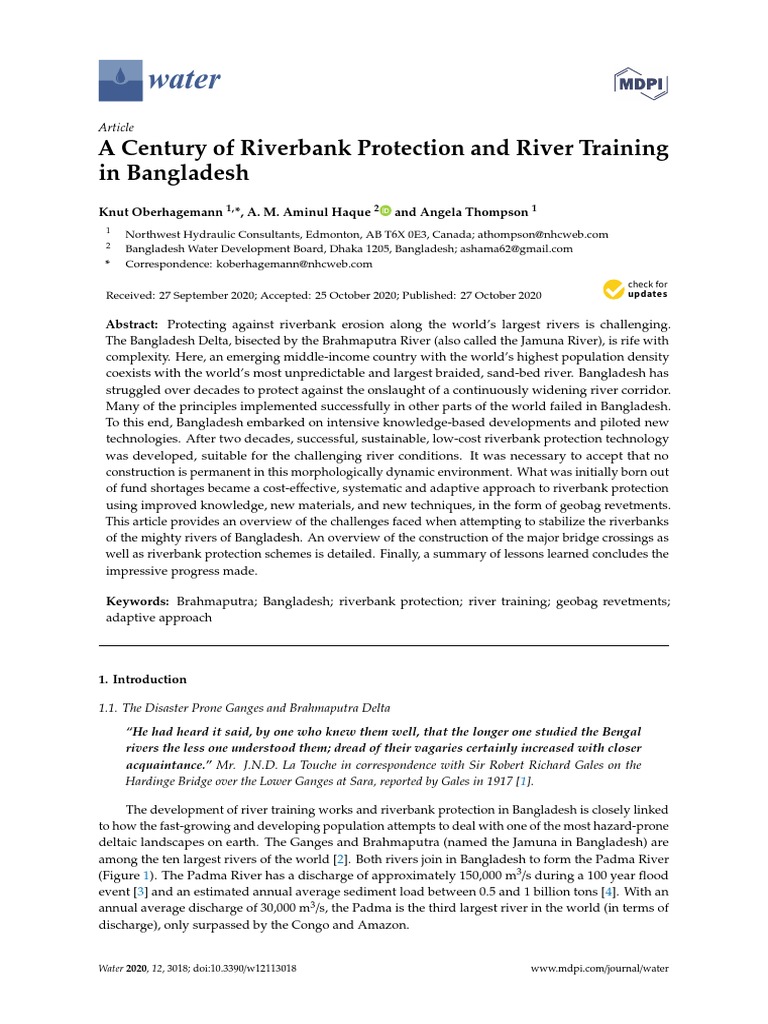 Water: A Century of Riverbank Protection and River Training in ...