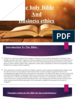 The Bible and Business Ethics