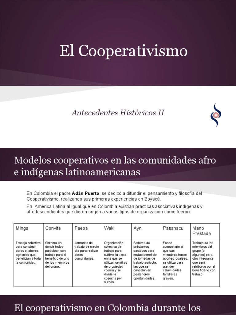 Cooperativismo en Comunidades Afro e Indígenas | PDF | Colombia ...