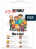 Ejercicio Online de My Family para KIDS 1
