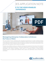 Solution Guide To The Video Enabled Meeting Room Experience