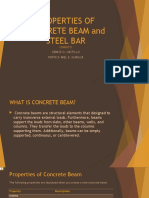Properties of Concrete Beam and Steel Bar: Denise O. Castillo Patrick Niel E. Dungca