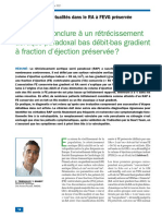 Comment Conclure À Un Rétrécissement Aortique Paradoxal Bas Débit-Bas Gradient À Fraction D'éjection Préservée ?