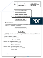 Devoir de Contrôle N°1 - Gestion - 3ème Economie & Gestion (2015-2016) Mlle Sayah Sihem