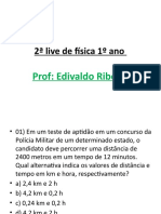 Física 1o ano: 2a live com exercícios resolvidos