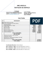 Amc-Angola Prestação de Serviço: Factura