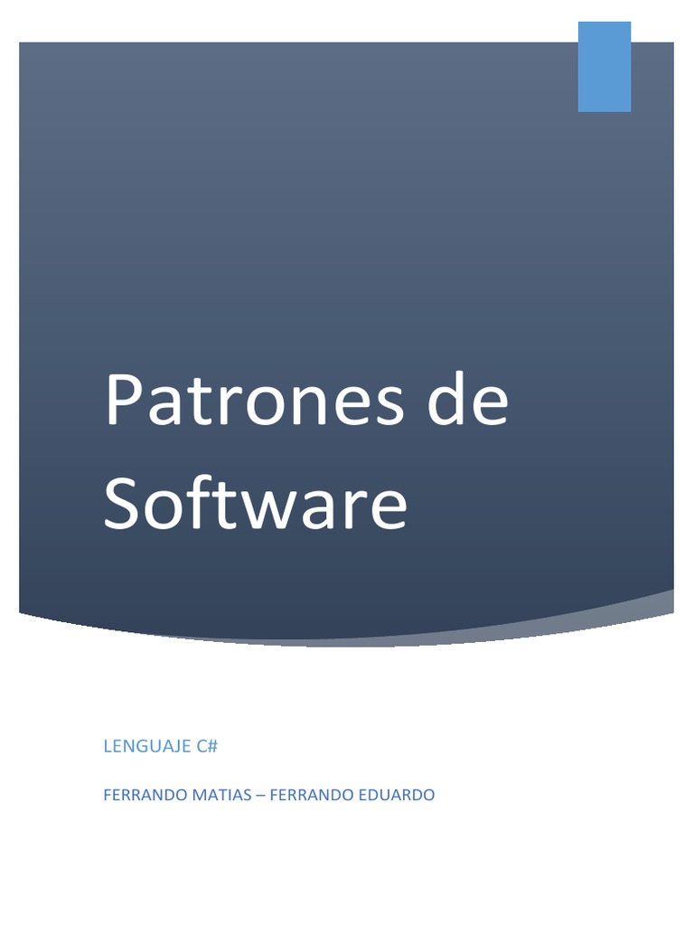 Patrones de Software en C# | PDF | Modelo – Vista – Controlador ...