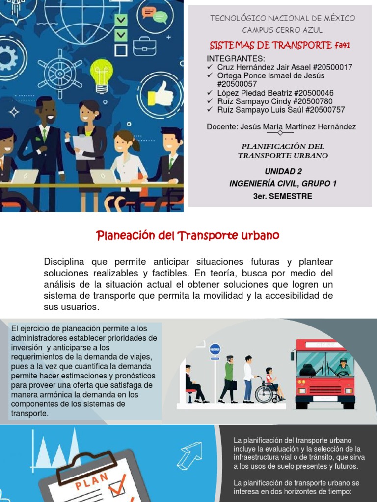 Planificación del Transporte Urbano | PDF | Transporte | Planificación