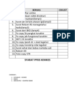 Check List Persyaratan PPDSBK 2020
