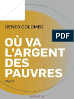 DENIS COLOMBI - OU VA L'ARGENT DES PAUVRES