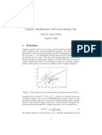 Logistic Classification With Cross-Entropy Loss: Juli An D. Arias Londo No August 3, 2020