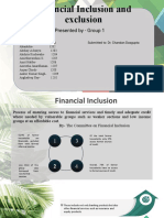 Financial Inclusion and Exclusion: Presented by - Group 1