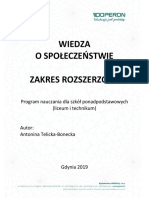 Wiedza o Spoleczenstwie Program Nauczania Zakres Rozszerzony