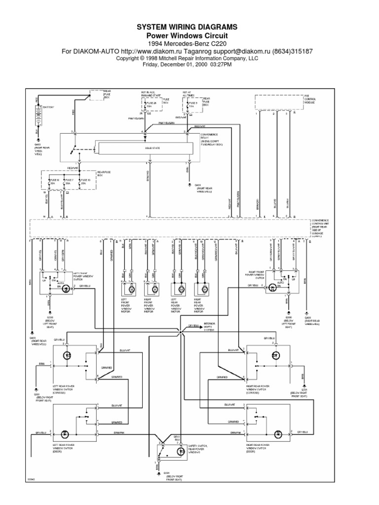 System Wiring Diagrams Power Windows Circuit | PDF