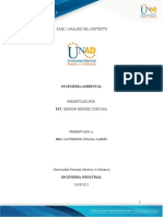 Análisis del contexto de la ingeniería ambiental