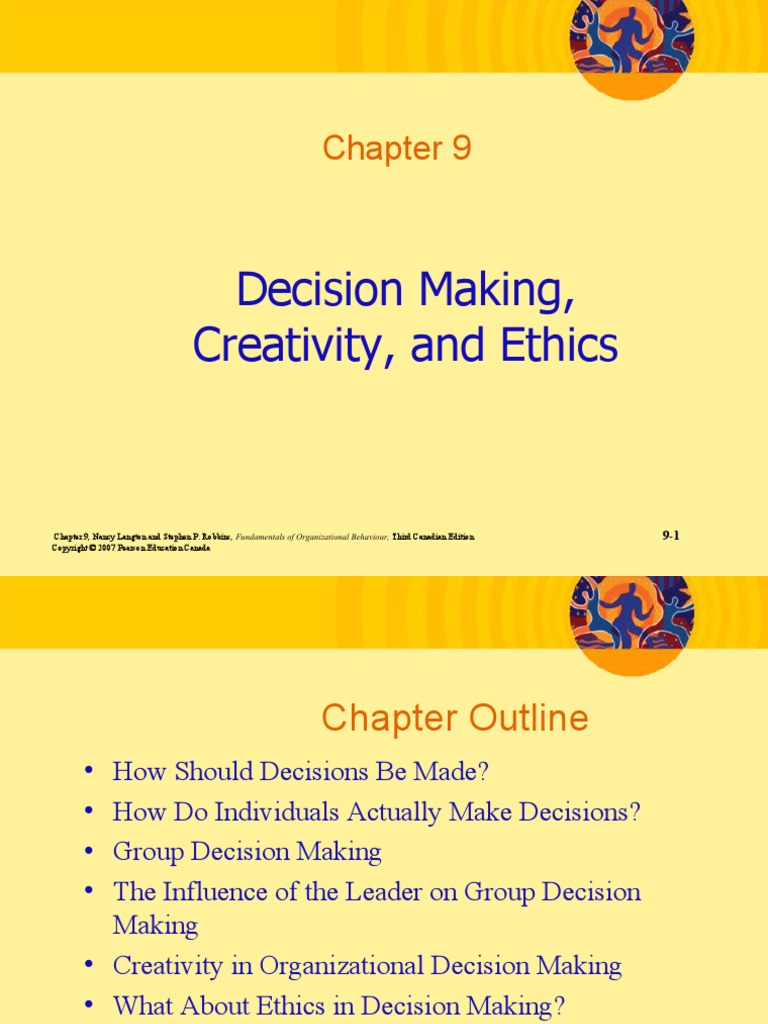 Decision Making, Creativity, and Ethics | PDF | Decision Making ...