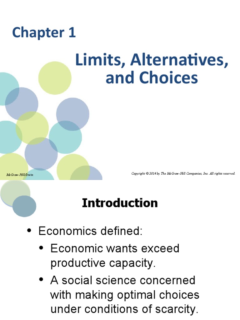Limits, Alternatives, and Choices: Mcgraw-Hill/Irwin | PDF | Economics ...