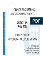 Aerospace engineering project management cost estimation