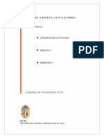 Hidraulica - Aprendizaje Autonomo - Tarea 3 - Semana 5 - Jefferson Leiva Jumbo