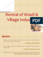 Revival of Khadi & Village Industries