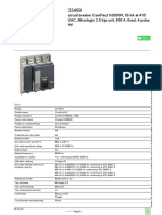 Product Data Sheet: Circuit Breaker Compact Ns800N, 50 Ka at 415 Vac, Micrologic 2.0 Trip Unit, 800 A, Fixed, 4 Poles 4D