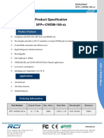 Product Specification SFP+-CWDM-100-xx