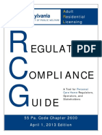 Personal Care Home Regulatory Compliance Guide