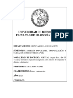 Saberes Populares, Organización y Cuidados Comunitarios