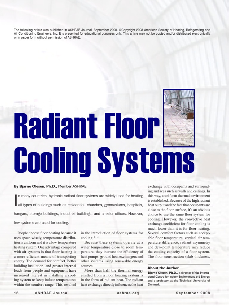 Radiant Floor Cooling Systems 1 Hvac Air Conditioning