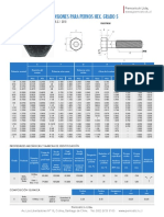 Perno Grado 5 Dimensiones PERNOSTOCK