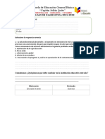 EVALUACION DIANOSTICA 7 Ciencias Natuirales