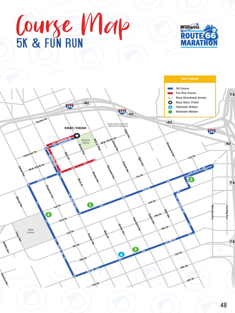Route 66 Marathon Map of Road Closures PDF