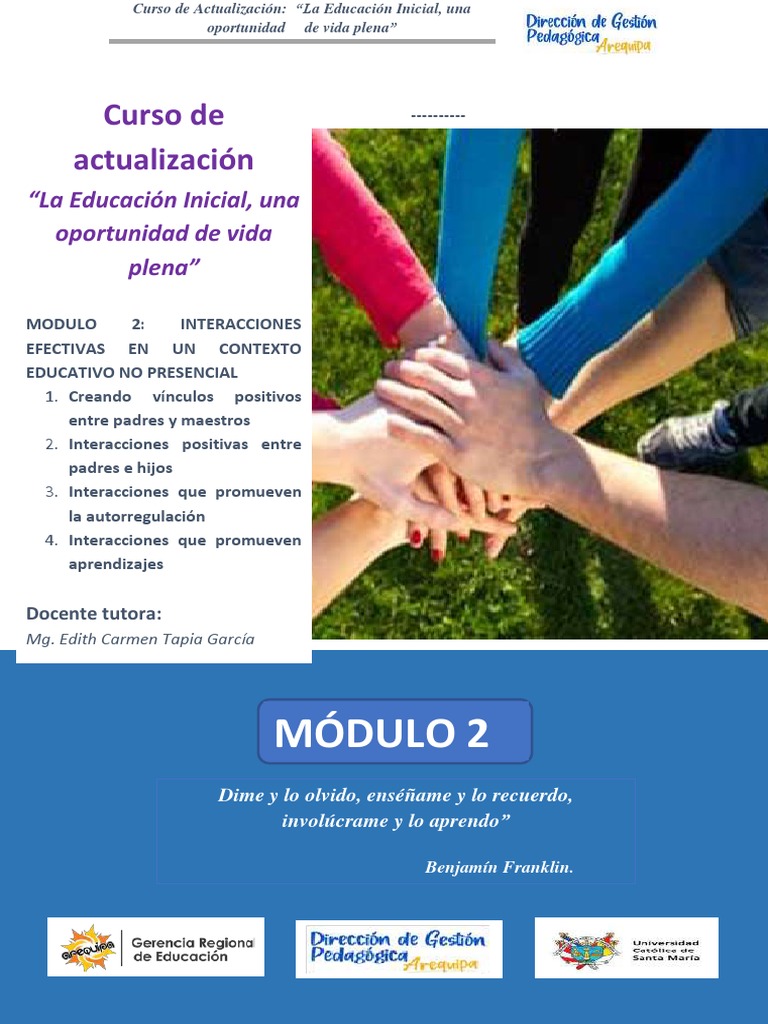 Sesion4 Módulo 2 | PDF | Educación de la primera infancia | Aprendizaje