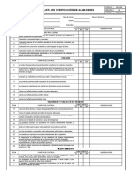 SIG-F006 Lista de Verificación de Almacenes