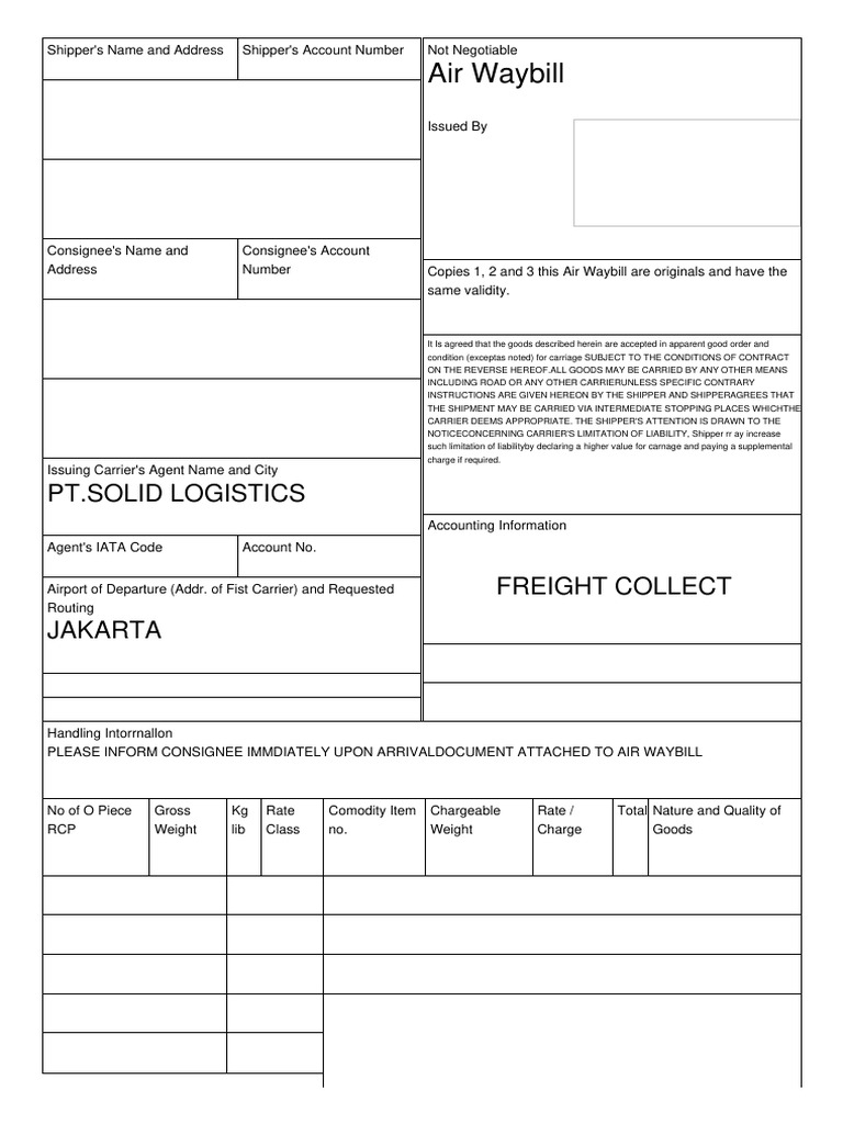 Air Waybill | PDF